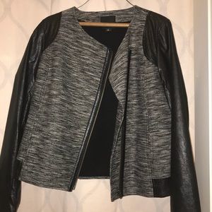 Trouve Faux leather motorcycle jacket SZ M